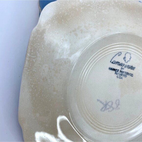 Blue Harker Cameoware - Dainty Flower Blue Virginia Bread and Butter Dessert Pla - Picture 16 of 16